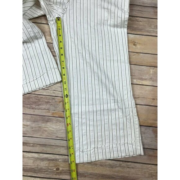 New York & Company Womens Cropped Dress Pants Size 10 Wide Leg Pinstripe - Picture 4 of 7